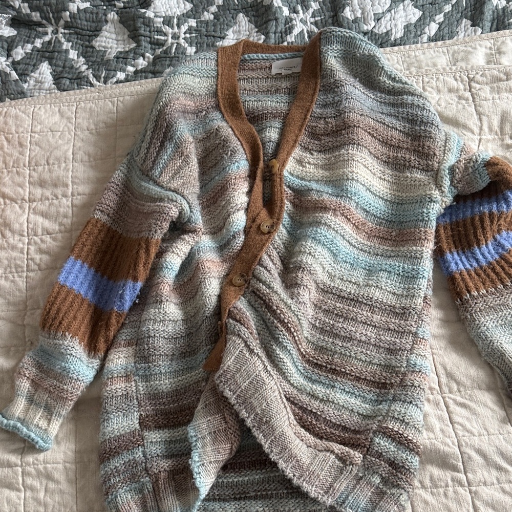 Cozy Striped Cardigan in Earth Tones